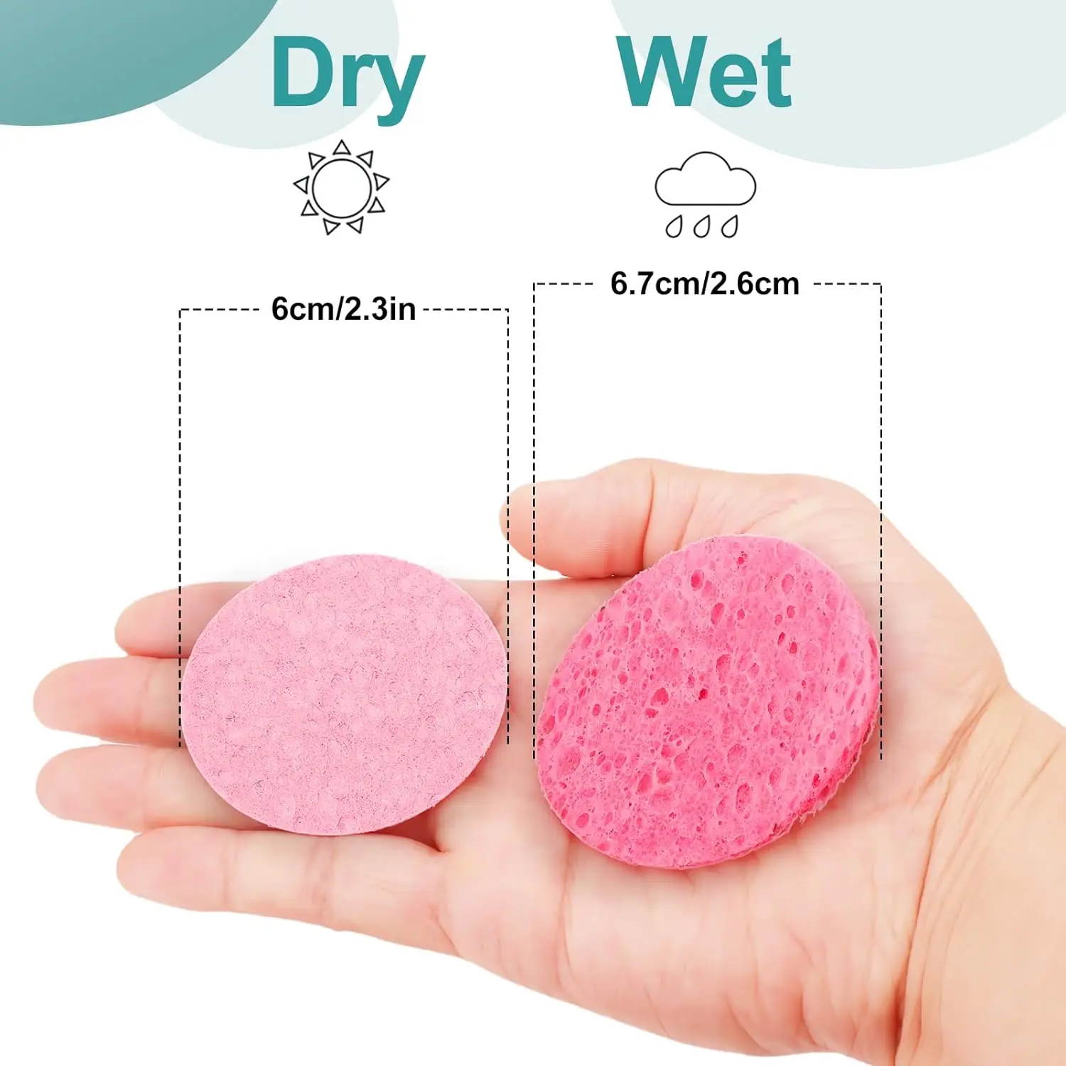 50/500PC Spugna per il viso in - Spa Wellness Locations recensione e prezzo